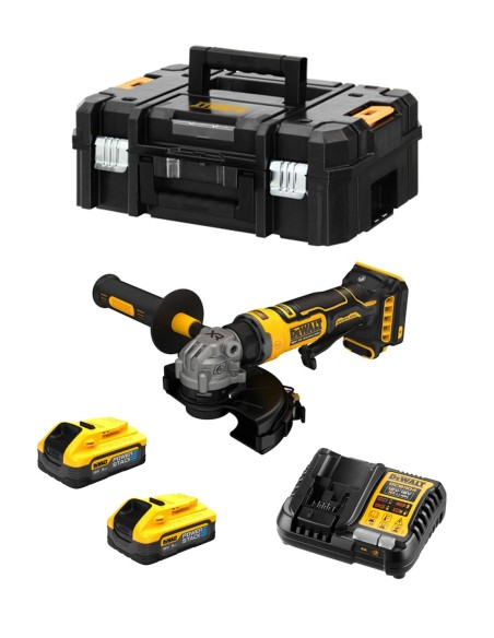 Mini-Winkelschleifer DeWALT DCG404H2T (2 x 5,0 Ah Powerstack +