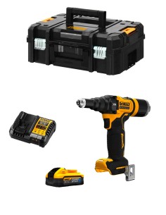 Remachadora DeWALT DCF414H1T (1 x 5,0 Ah Powerstack + DCB1104 +