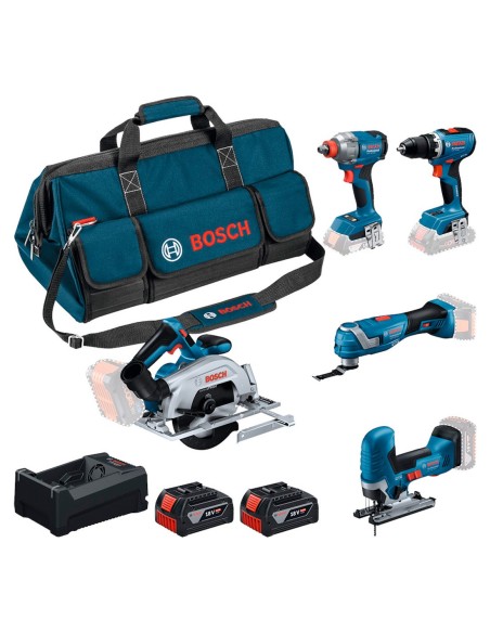 BOSCH Kit 18V (GSR 18V-65 + GDX 18V-285 + GKS 18V-57-2 + GOP
