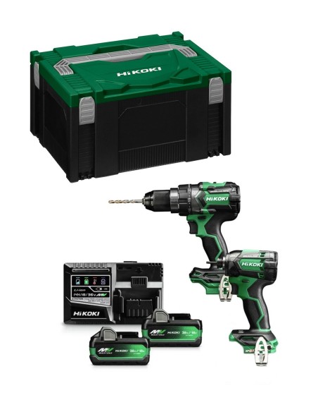 HIKOKI Kit KC18DCWBZ (DV18DC + WH18DC + 2 x 5,0Ah/2,5Ah +