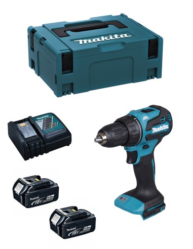 Perceuse-Visseuse MAKITA DDF490RTJ (2 x 5,0Ah + DC18RC + MAKPAC