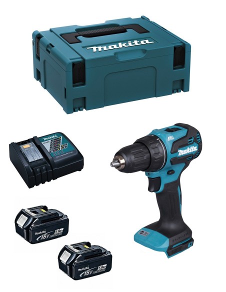 Taladro Atornillador MAKITA DDF490RTJ (2 x 5,0Ah + DC18RC +