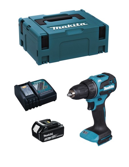 Taladro Atornillador MAKITA DDF490RFJ1 (1 x 3,0 Ah + DC18RC +