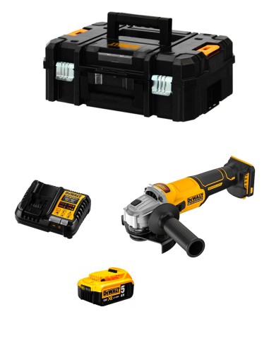 Mini-Meuleuse DeWALT DCG407P1T (1 x 5,0 Ah + DCB1104 + TSTAK II)