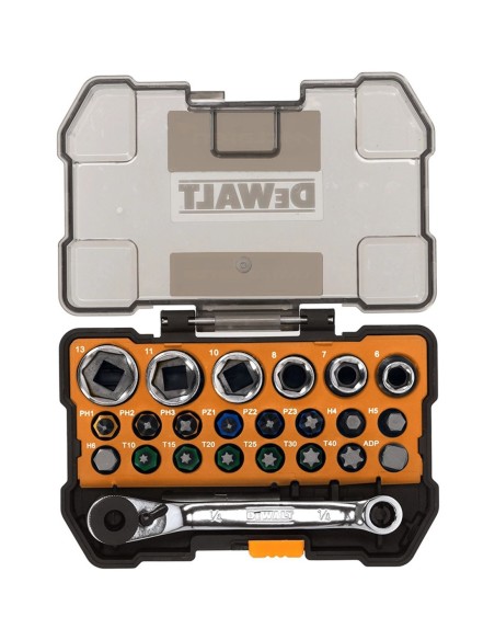 Bit and socket set DeWALT DT70906-QZ edición McLaren (24 pieces)