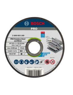 Cubo 100 dischi BOSCH Stainless Steel and Metal 115x1mm 2