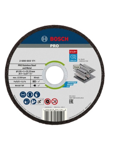Würfel 100 Scheiben BOSCH Stainless Steel and Metal 125x1mm