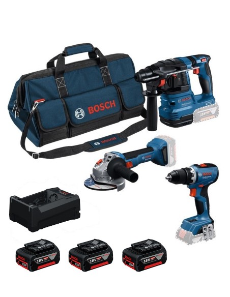 BOSCH Kit 0615A500AH (GSB 18V-65 + GBH 18V-22 + GWS 18V-11 + 2