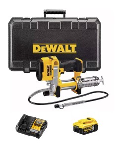 Pistola per il grasso DeWALT DCGG571P1K (1 x 5,0 Ah + DCB1104 +
