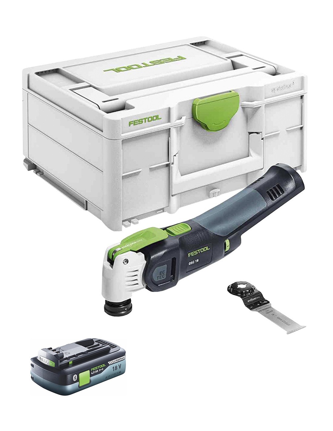 Multi-Herramienta FESTOOL VECTURO OSC 18 E-Basic (1 x 4,0 Ah + Systainer SYS3 M 187)