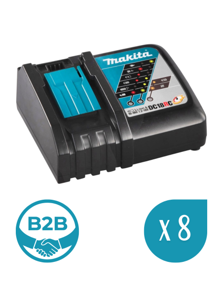 [B2B] Pack de 8 cargadores MAKITA DC18RC