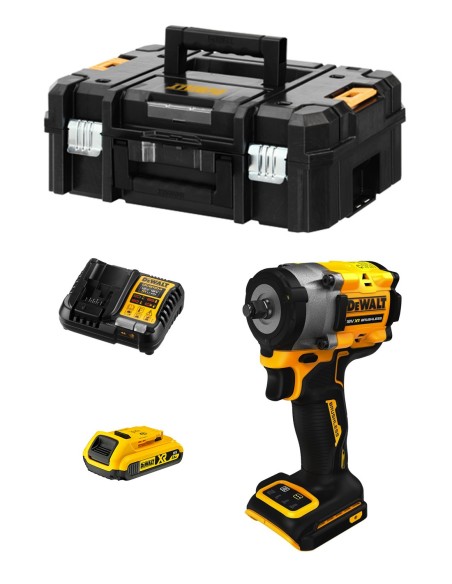 Llave de Impacto DeWALT DCF923D1T (1 x 2,0 Ah + DCB1104 + TSTAK II)