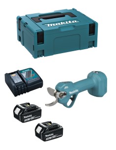 Forbici da potatura MAKITA DUP181RFJ (2 x 3,0 Ah + DC18RC + MAKPAC 2)