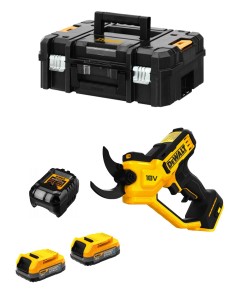 Tijeras de podar DeWALT DCMPP568E2T (2 x 1,7 Ah Powerstack + DCB1102 + TSTAK II)