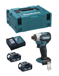 Atornillador de Impacto MAKITA DTD158RTJ (2 x 5,0 Ah + DC18RC + MAKPAC 2)