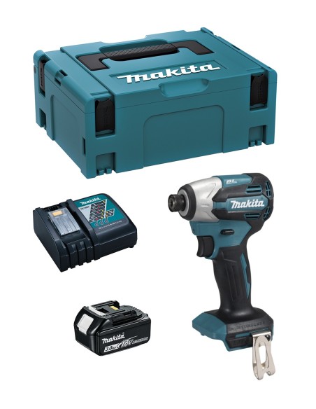 Atornillador de Impacto MAKITA DTD158RFJ1 (1 x 3,0 Ah + DC18RC + MAKPAC 3)